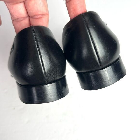 BALLY Wandei  Leather Shoes Black Low Heel Square Toe made in Switzerland US 7,5 - Picture 13 of 15